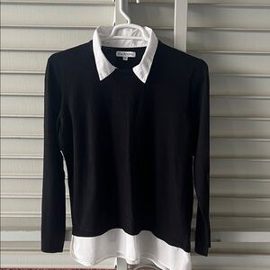 Kim Rogers Black and White Button Down Shirt